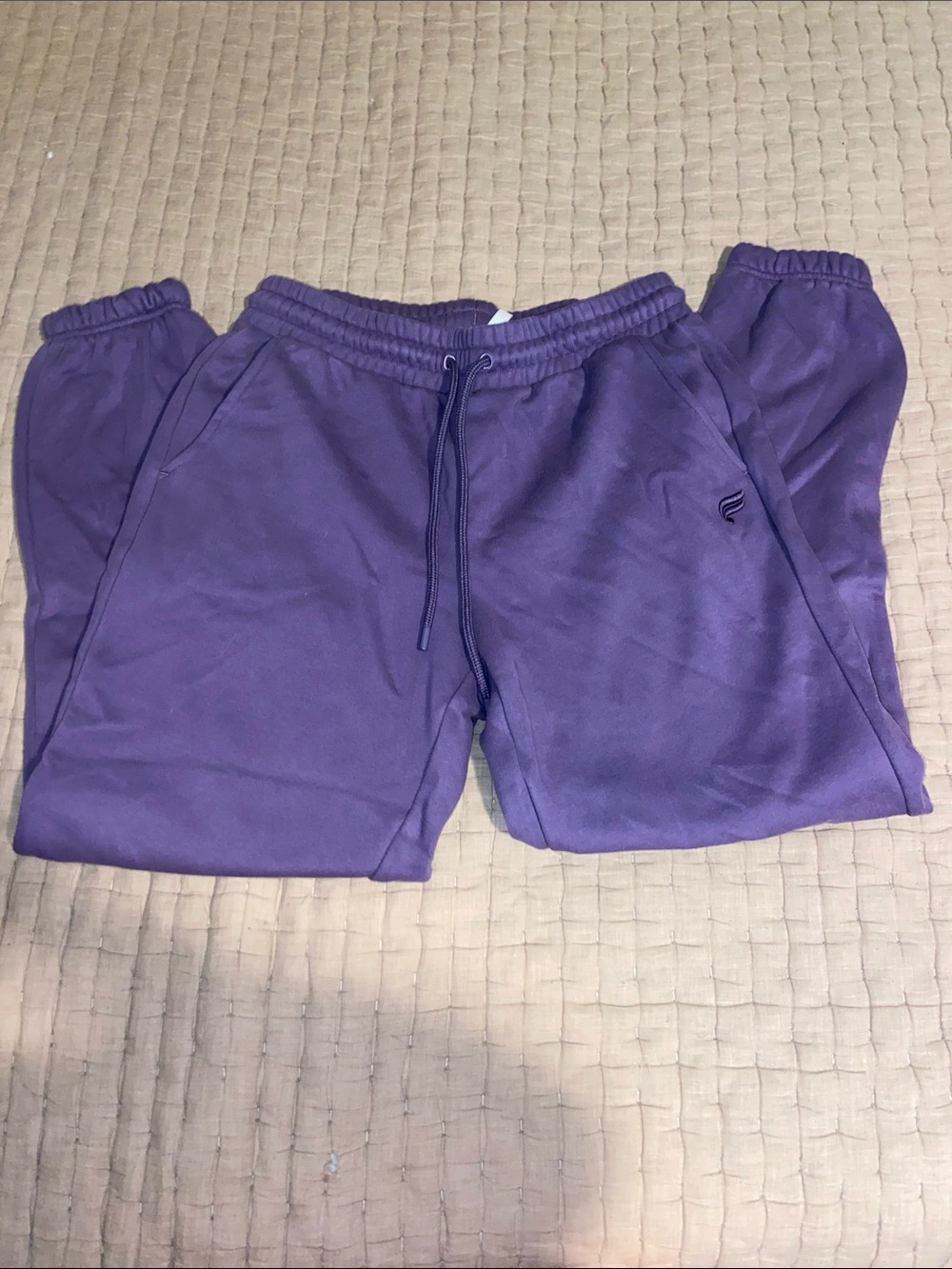 Purple fabletics fleece joggers